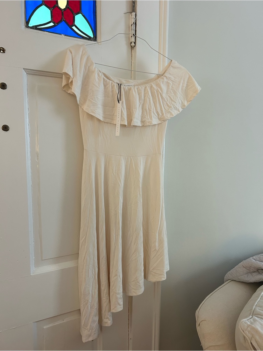 Susana Monaco Women’s Off-Shoulder Cream Dress